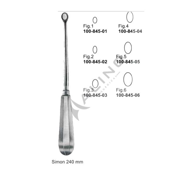 Pituitary Spoons, Curettes